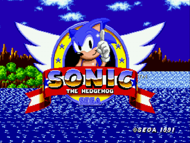 Sonic in Paynt Title Screen
